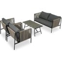 Ver imagem 3 de Conjunto de Àrea Externa Haven com 1 Sofá, 2 Poltronas 1 Mesa - Cinza
