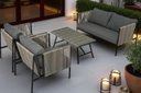 Ver imagem 5 de Conjunto de Àrea Externa Haven com 1 Sofá, 2 Poltronas 1 Mesa - Cinza
