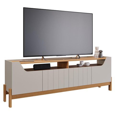 Rack Bancada Moema 185cm Off White/cinamomo para Tv até 70” - Permóbili