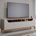 Ver imagem 2 de Rack Bancada Moema 185cm Off White/cinamomo para Tv até 70” - Permóbili