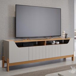 Rack Bancada Moema 185cm Off White/cinamomo para Tv até 70” - Permóbili - 2