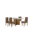Ver imagem 2 de Conjunto Sala de Jantar Mesa Moscou Tp Canto Copo com 4 Cadeiras Estela
