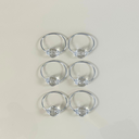 Ver imagem 1 de Kit 6 Pçs Anel para Guardanapo 6 Lugares Cristalino 4x3cm Argola:kit 6 Pçs Anel para Guardanapo 6 Lu