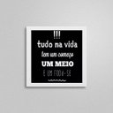 Ver imagem 2 de Quadro Quadrado Tudo Na Vida 20x20cm:Madeira branca