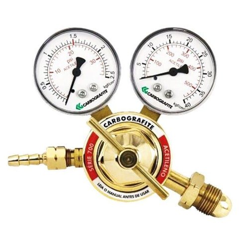 Regulador de Pressão Cilindro Acetileno Série 700 Carbografite