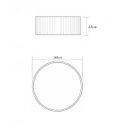 Ver imagem 2 de Plafon Redondo Madeira 30cm Mel