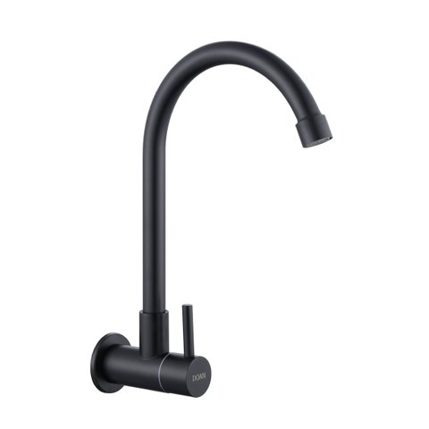 Torneira Cozinha Inox Giratória Parede Preta Nox01b Doan