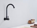 Ver imagem 2 de Torneira Cozinha Inox Giratória Parede Preta Nox01b Doan