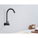 Ver imagem 2 de Torneira Cozinha Inox Giratória Parede Preta Nox01b Doan