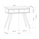 Ver imagem 6 de Penteadeira Retrô com Gavetas York Preta Olivar Móveis