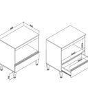 Ver imagem 3 de Balc p/Forno 800x880x520 mm 1 Gav Marrom/Mel/Off White