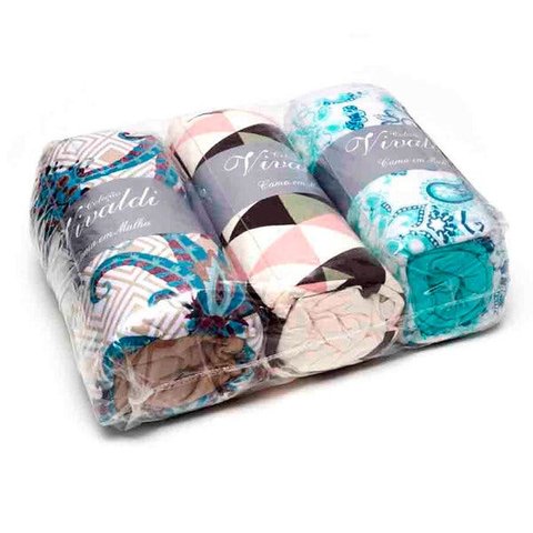 Kit Atacado King Size 3 Jogos de Cama Estampado Vivaldi Ref 85.73.0003 - Estampa Sortida, não é poss