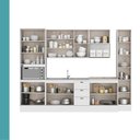 Ver imagem 3 de Cozinha Milla Vern 14 Portas 3 Gavetas MDF 310cm Branco Móveis Carraro