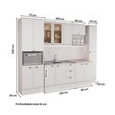 Ver mais imagens de Cozinha Milla Vern 14 Portas 3 Gavetas MDF 310cm Branco Móveis Carraro