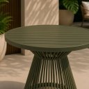Ver imagem 4 de Mesa Suíça Tampo Ripado Alumínio Verde 80cm