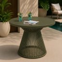 Ver imagem 3 de Mesa Suíça Tampo Ripado Alumínio Verde 80cm