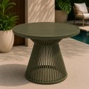 Ver imagem 2 de Mesa Suíça Tampo Ripado Alumínio Verde 80cm