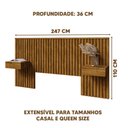 Ver imagem 4 de Cabeceira Ripada Casal Queen com 2 Gavetas Naturalle Columbia Bechara