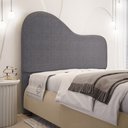 Ver imagem 2 de Cabeceira Orgânica Cama Box Queen Size Sea 160cm com Frame Bouclé Cinza Escuro - Desk Design