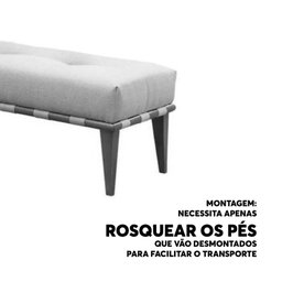 Recamier Quebec Decorativo Madeira Maciça 4 pés Suede Bege - Zahav Estofados - 4
