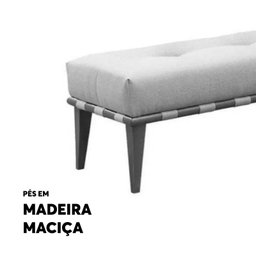 Recamier Quebec Decorativo Madeira Maciça 4 pés Suede Bege - Zahav Estofados - 2