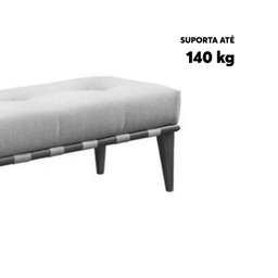 Recamier Quebec Decorativo Madeira Maciça 4 pés Suede Bege - Zahav Estofados - 3