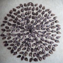 Mandala Folhada em Ferro 1m Cor Preta:preto - 2
