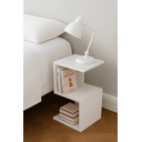Ver imagem 1 de Mesa de Cabeceira em S Mdf Branca 55x30x30