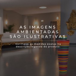 Abajur Colorido Grande de Cerâmica para Sala com Cúpula de Tecido - 6