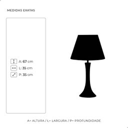 Abajur Colorido Grande de Cerâmica para Sala com Cúpula de Tecido - 3