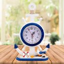 Ver imagem 3 de Relógio Decorativo Mesa Ancora Timão Náutico Marítimo 34cm