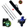 Kit Pesca De Praia Vara 3,30m 50lb, Molinete 4000, Linha - 1