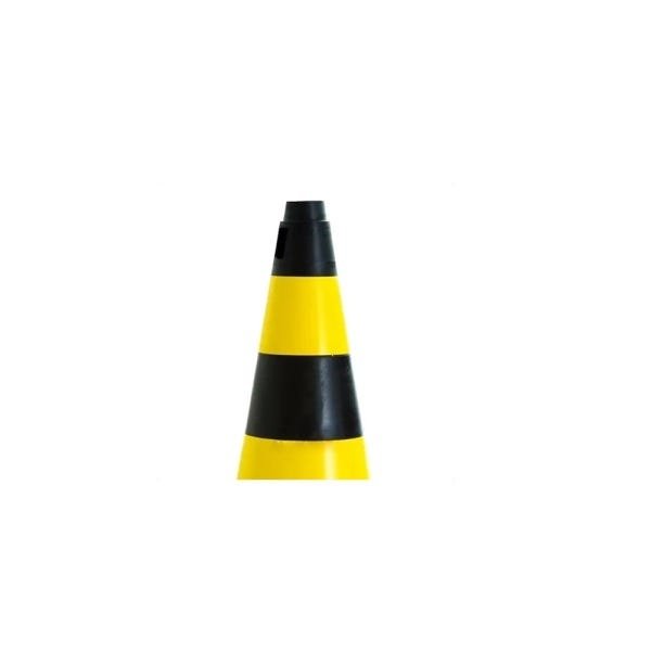 5x Cone Sinalização Rígido Plt 75cm Trânsito Epi - Preto/Amarelo - 3