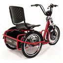 Ver imagem 2 de Triciclo Elétrico Lithium Freio a Disco com Ré Farol e Alarme Fox Vermelho - Duos Bike