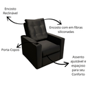 Ver imagem 2 de Cadeira Poltrona do Papai Ady Recinavél com Porta Copos -fef Decor