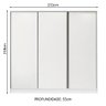 Guarda Roupa Casal 100% Mdf Madesa Royale 3 Portas de Correr - 6