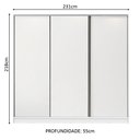Ver imagem 6 de Guarda Roupa Casal 100% Mdf Madesa Royale 3 Portas de Correr