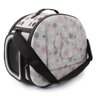 Bolsa De Transporte Pet Avião Para Cães E Gatos - Cinza - Rosa - 1