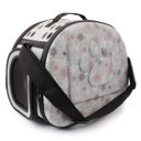 Ver imagem 1 de Bolsa De Transporte Pet Avião Para Cães E Gatos - Cinza - Rosa