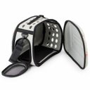 Ver imagem 4 de Bolsa De Transporte Pet Avião Para Cães E Gatos - Cinza - Rosa