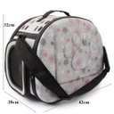 Ver imagem 3 de Bolsa De Transporte Pet Avião Para Cães E Gatos - Cinza - Rosa
