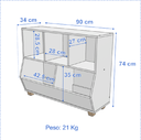 Ver imagem 4 de Organizador de Brinquedos Bernardo 100% Mdf