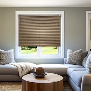 Persiana Horizontal Pvc Block Café 180 (l) X 160 (a) Cm Lâminas Alta Cobertura e Kit de Instalação