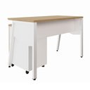 Ver imagem 4 de Escrivaninha Escritório Tampo Chanfrado 120cm x 60cm com Gaveteiro Móvel 3 Gavetas F5 Office Cor: