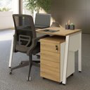 Ver imagem 7 de Escrivaninha Escritório Tampo Chanfrado 120cm x 60cm com Gaveteiro Móvel 3 Gavetas F5 Office Cor: