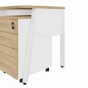 Ver imagem 5 de Escrivaninha Escritório Tampo Chanfrado 120cm x 60cm com Gaveteiro Móvel 3 Gavetas F5 Office Cor: