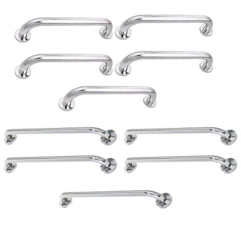 Alça de Apoio Barra 40cm 60cm Acessivel Kit 10 Uni Gestante Idoso Segurança Banheiro Box