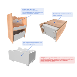 Expositor de Livros Sky 100% Mdf - 3