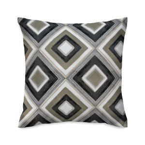 Capa de almofada VivaIN geométrico marrom e branco