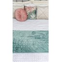 Ver imagem 3 de Peseira Drapeada Line Dupla Face em Veludo Cama Casal Cor:verde Menta